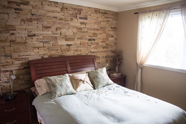 Grenier & Grenier, maçonnerie à Québec, maçonnerie, Québec, réalisations, résidentiel, chambre à coucher, chambre, mur, projet